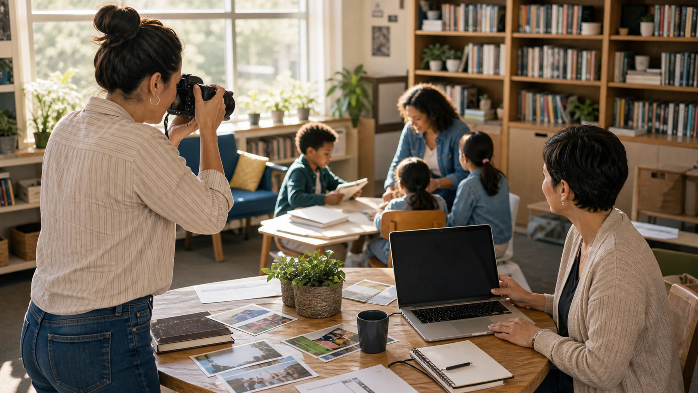 gemeinnützig-Team arbeitet an einem digitalen Kampagnen-Workflow zusammen